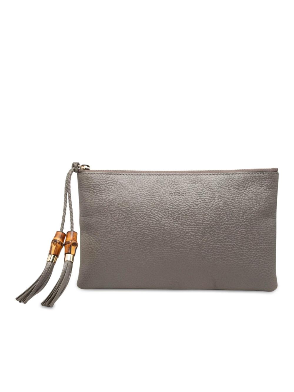 Gucci Calfskin Bamboo Clutch Pre-Loved #367646G31B